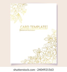 Invitation greeting card with floral background. Wedding invitation, thank you card, save the date cards.