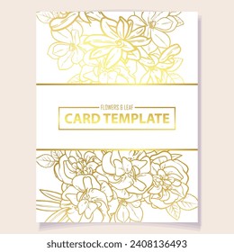 Invitation greeting card with floral background. Wedding invitation, thank you card, save the date cards.