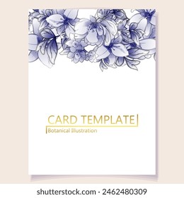 Invitation greeting card with floral background. Wedding invitation, thank you card, save the date cards.