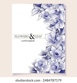 Invitation greeting card with floral background. Wedding invitation, thank you card, save the date cards.