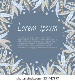 Invitation greeting card with floral pattern