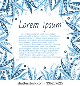Invitation greeting card with floral pattern