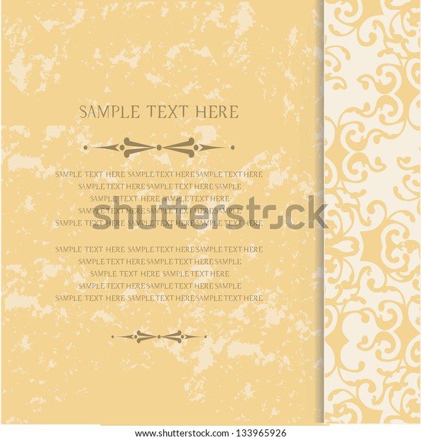 invitation and greeting card, grunge background with\
place for text