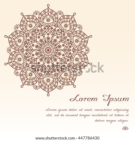 invitation greeting card layout design mandala stock vector royalty invitation layout design