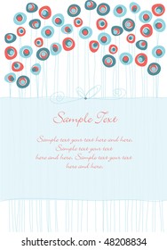 Invitation or greeting card panel