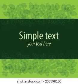 Invitation or greeting card. Spring background. Vector illustration
