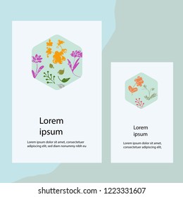 Invitation, greeting card template for backgrounds.
