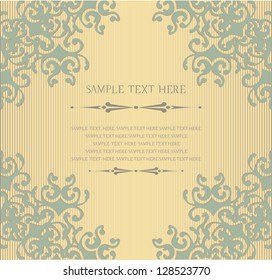 invitation and greeting card,old paper with patterns