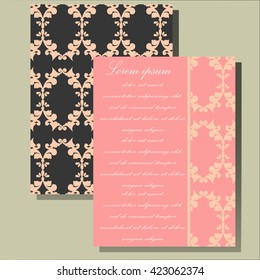 invitation and greeting sute card, vector template