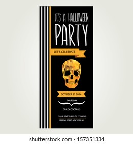 Invitation Halloween.Typography.Vector illustration.