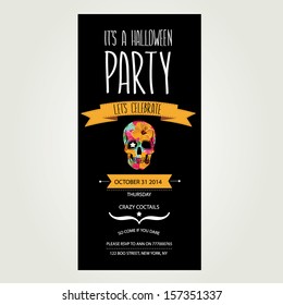 Invitation Halloween.Typography.Vector illustration.