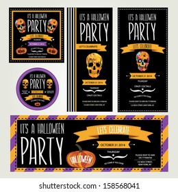 Invitation Halloween.Typography.Vector illustration.