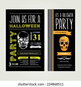 Invitation Halloween.Vector illustration.