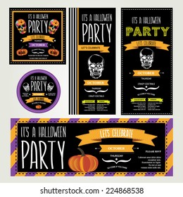 Invitation Halloween.Vector illustration.