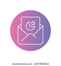 Invitation Icon for Eid, Ramadan Events, and Islamic Gatherings