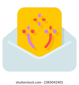 icono de invitación con estilo plano y base perfecta de píxeles. Adecuado para el diseño de sitios web, logotipo, aplicación e interfaz de usuario. En función del tamaño del icono en general, se puede reducir.