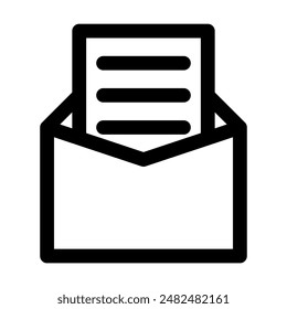 invitation icon in line style. Vector illustration