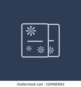 Invitation icon. Invitation linear design concept from Christmas collection. Simple element vector illustration on dark blue background.