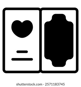 invitation icon with mixed style. Suitable for website design, logo, app, UI and etc. Based on the size of the icon in general, so it can be reduced.