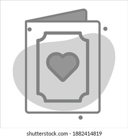 invitation icon, modern style Christmas and New Year line icon, Isolated winter holiday symbols