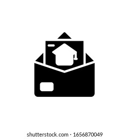 icono de invitación. icono del curso y del aprendizaje en línea. Perfecto para aplicaciones, web, logotipo y plantilla de presentación. diseño de icono estilo sólido