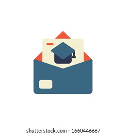 invitation icon. online learning icon. perfect for application, web, logo and presentation template. icon design flat style