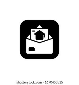 icono de invitación. Icono de Aprendizaje en línea. Perfecto para aplicaciones, web, logotipo y plantilla de presentación. diseño de iconos estilo redondeado sólido