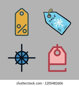 invitation icon set. vector set about composition, tag and price tag icons set.