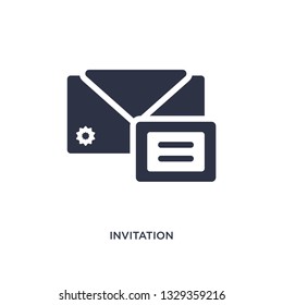 invitation icon. Simple element illustration from graduation and education concept. invitation editable symbol design on white background. Can be use for web and mobile.