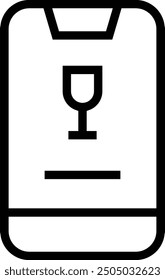 Einladungs-Symbol Dünnes lineares Design einzeln auf weißem Hintergrund