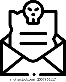 invitation icon. Thin Linear Style Design Isolated On White Background