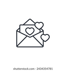 Invitation icon. vector.Editable stroke.linear style sign for use web design,logo.Symbol illustration.