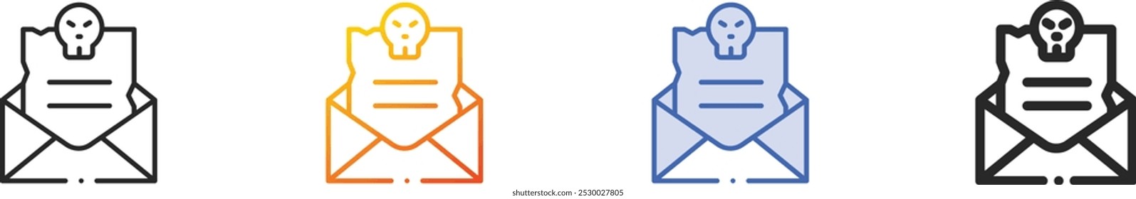 invitation icon.Thin Linear, Gradient, Blue Stroke and bold Style Design Isolated On White Background