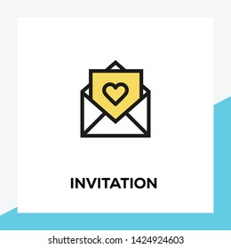 INVITATION AND ILLUSTRATION ICON CONCEPT