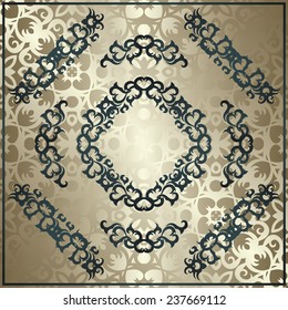 Invitation with a lace decoration. Original design     