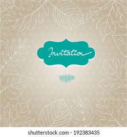 Invitation with leaves 