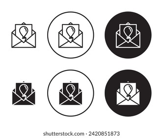 Invitation Letter for Event Vector Illustration Set. Heartfelt Postcard Message Sign in Suitable for Apps and Websites UI Design Style.
