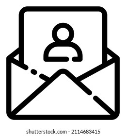 Invitation Letter Flat Icon Isolated On White Background