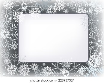 Invitation Letter With Snowflake Adorn