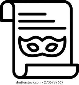 invitation line icon illustration vector