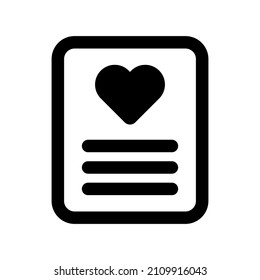 Invitation list icon.card (vector illustration)