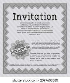 Invitation. Lovely design. With quality background. Customizable, Easy to edit and change colors.  Grey color.