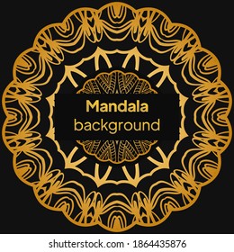 invitación con elemento de diseño mandala. Plantilla de invitación cuadrada. Patrón de tejido floral de lujo. ilustración vectorial