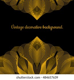 Invitation with mandala pattern. wedding card illustration. Vintage decorative element.