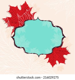 invitation with maple leaves
