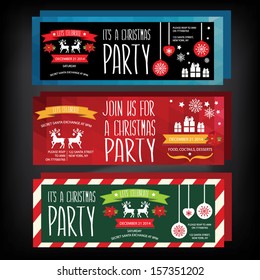 Invitation Merry Christmas.Typography.Vector illustration.