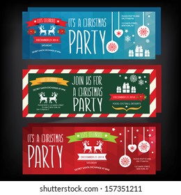 Invitation Merry Christmas.Typography.Vector illustration.