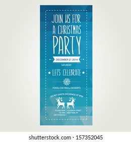 Invitation Merry Christmas.Typography.Vector illustration.