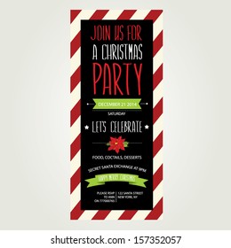 Invitation Merry Christmas.Typography.Vector illustration.