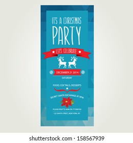 Invitation Merry Christmas.Typography.Vector illustration.